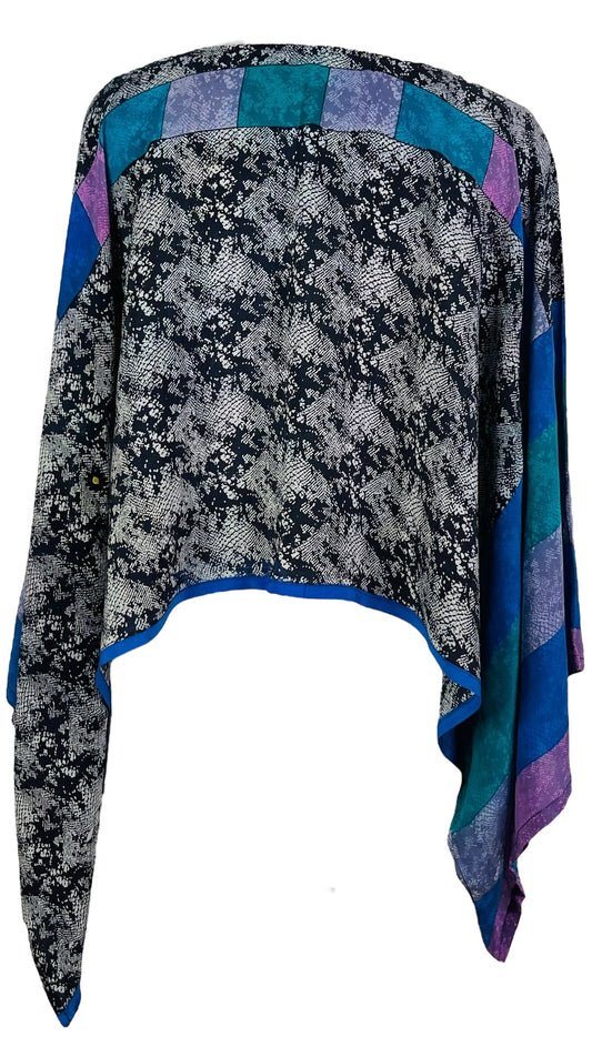 PRC7295 Avatar Pure Silk Kimono-Sleeved Top
