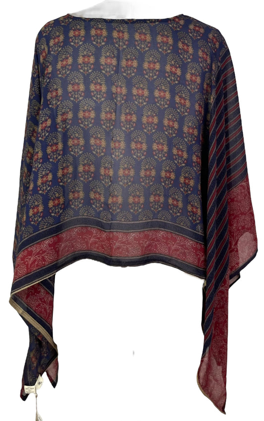 PRG7334 Sheer Avatar Pure Silk Capelet Poncho