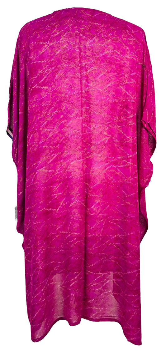 PRG7475 Sheer Avatar Pure Silk Midi Length Kaftan