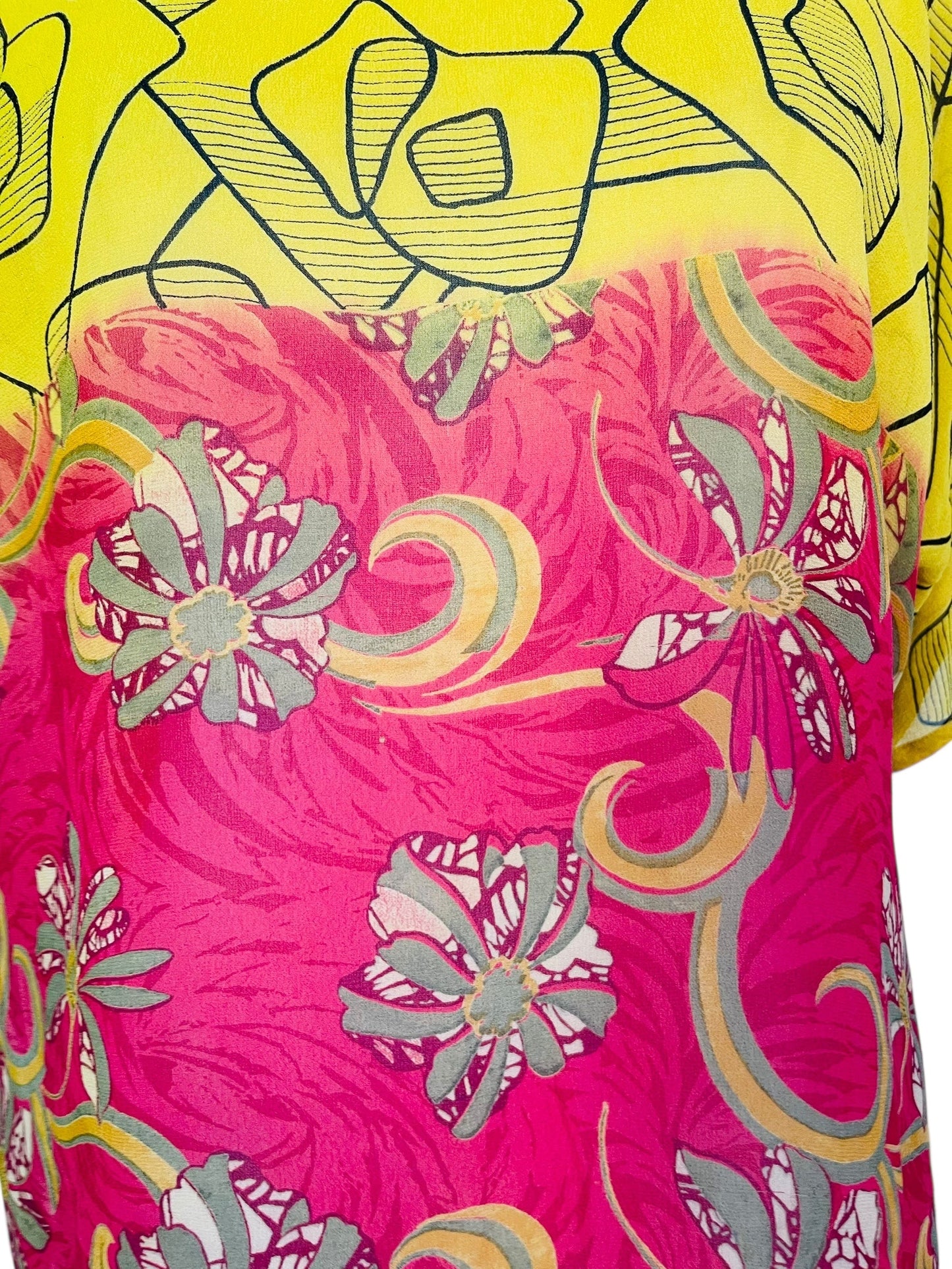 PRG6410 Sheer Avatar Pure Silk Side Slit Top