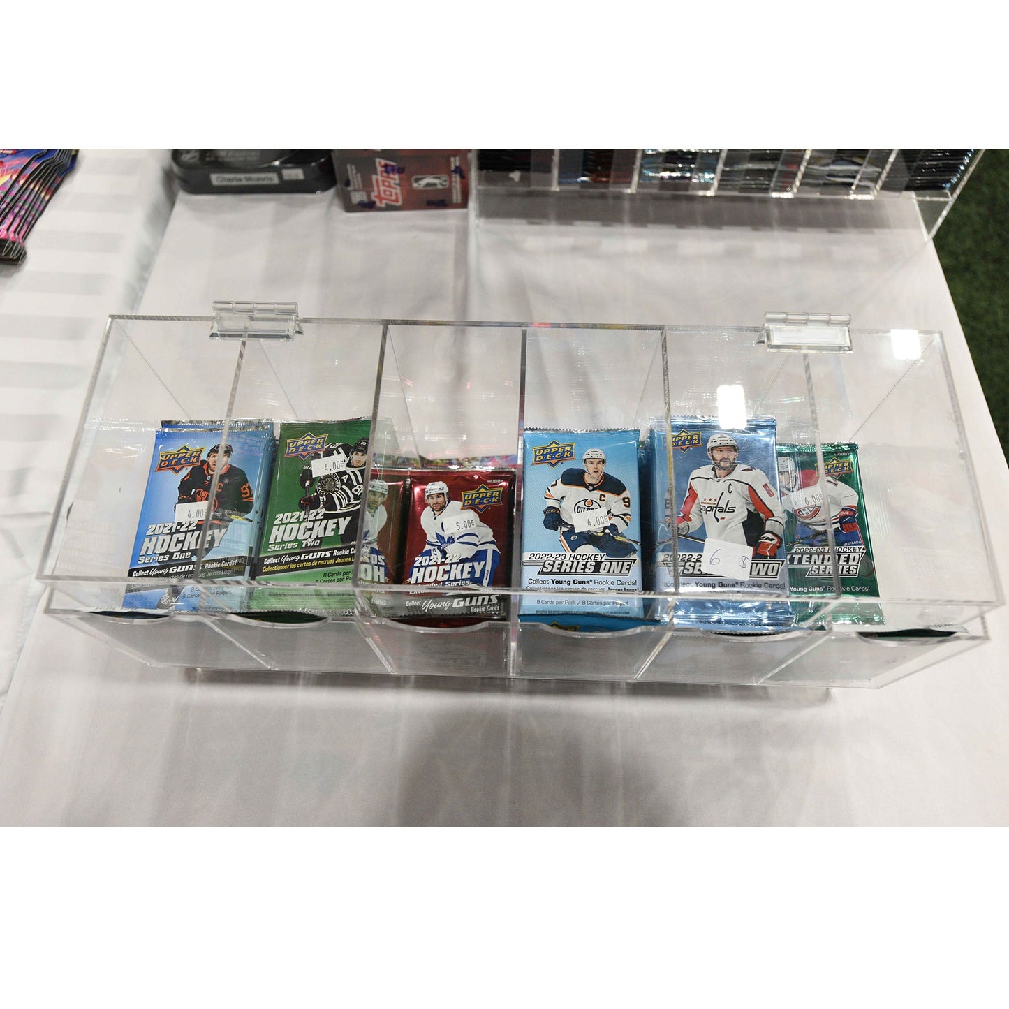 Pokémon Booster Pack 6-Slot EVORETRO Acrylic Display Dispenser - 4 Packs