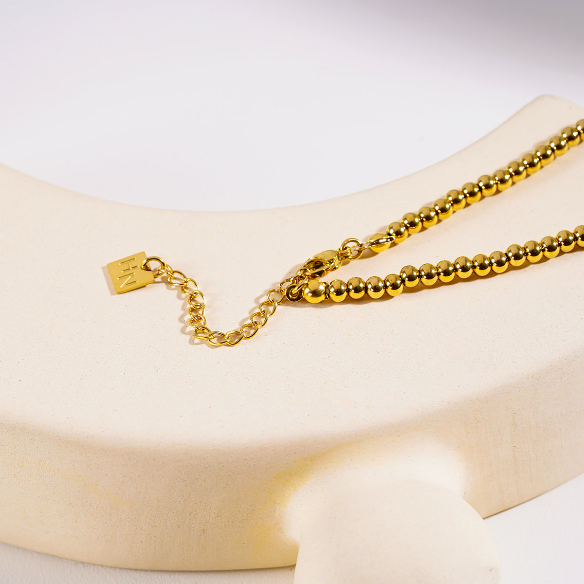 RIKKO: Ball-Beads Contemporary Chain Necklace
