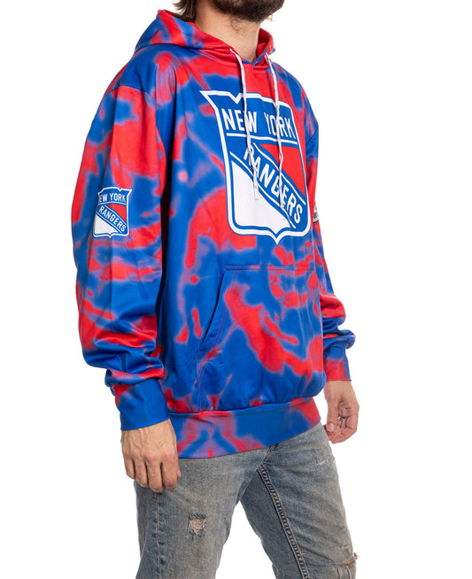 New York Rangers NHL Tie Dye Sublimation Pullover Hoodie