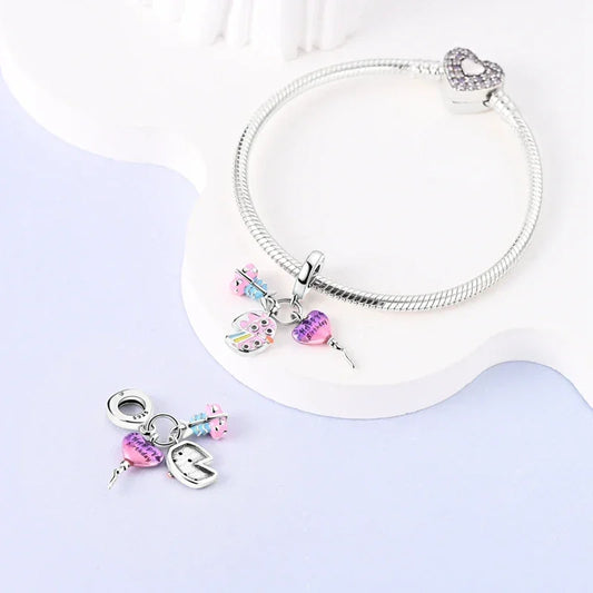 Festive Fun Sterling Silver Birthday Charm