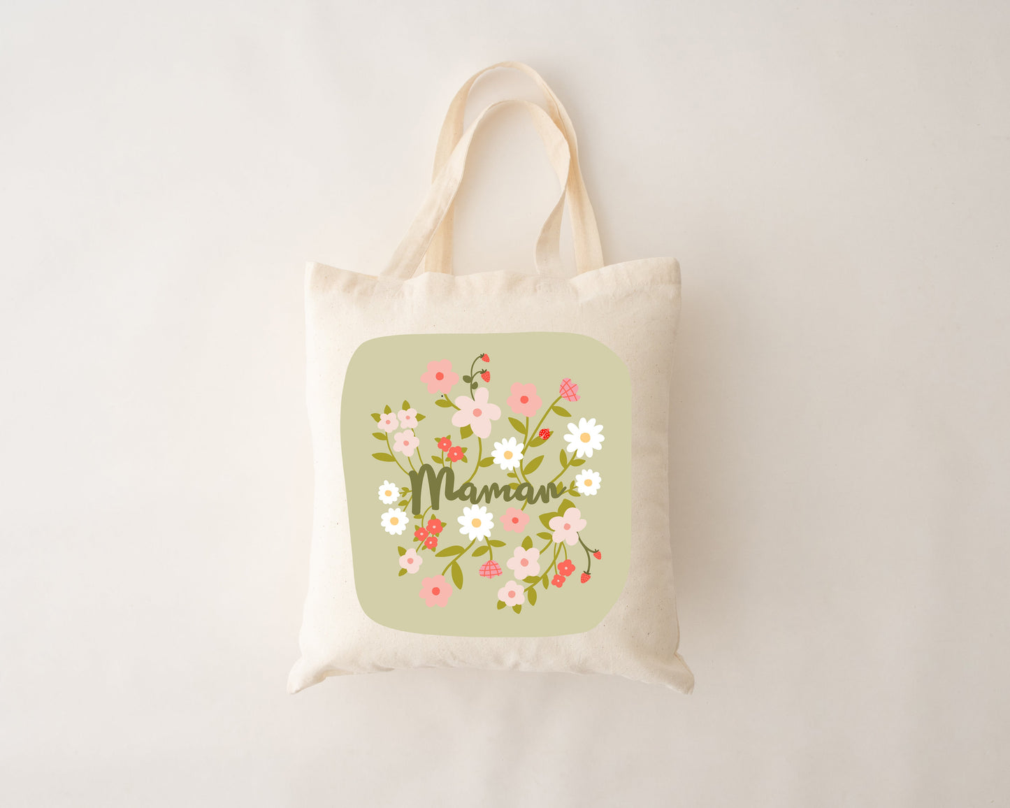 Sac réutilisable naturel - maman Bloom