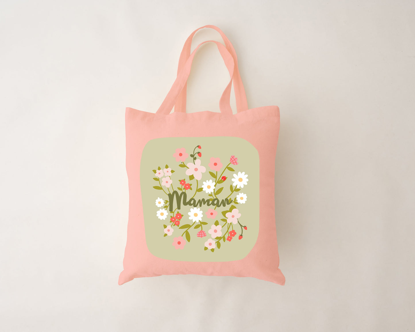 Sac réutilisable rose - maman Bloom