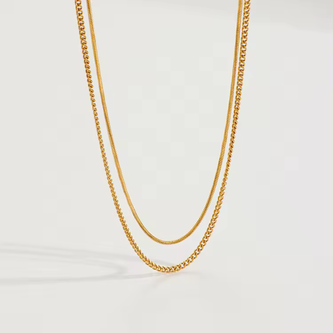 Double Up Layered Necklace
