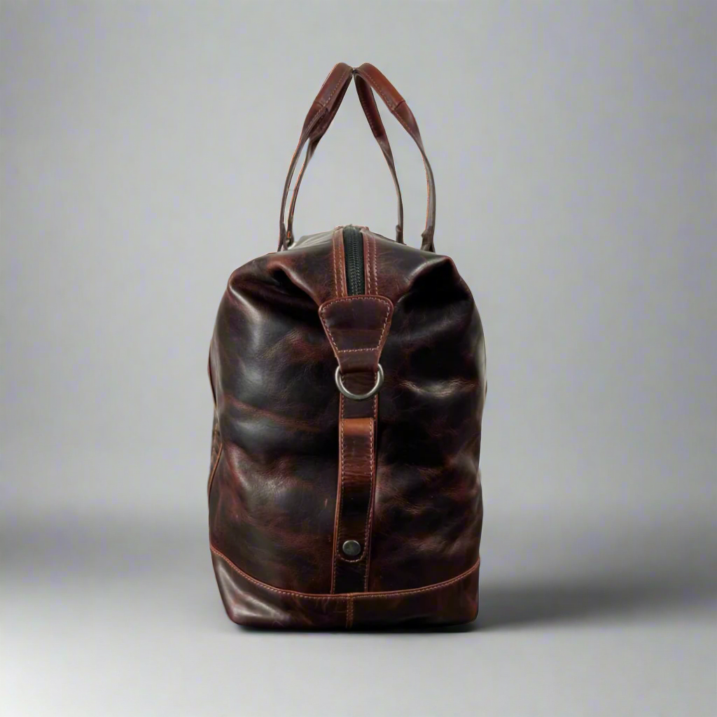 Manhattan Luxury Leather Travel Duffle Bag