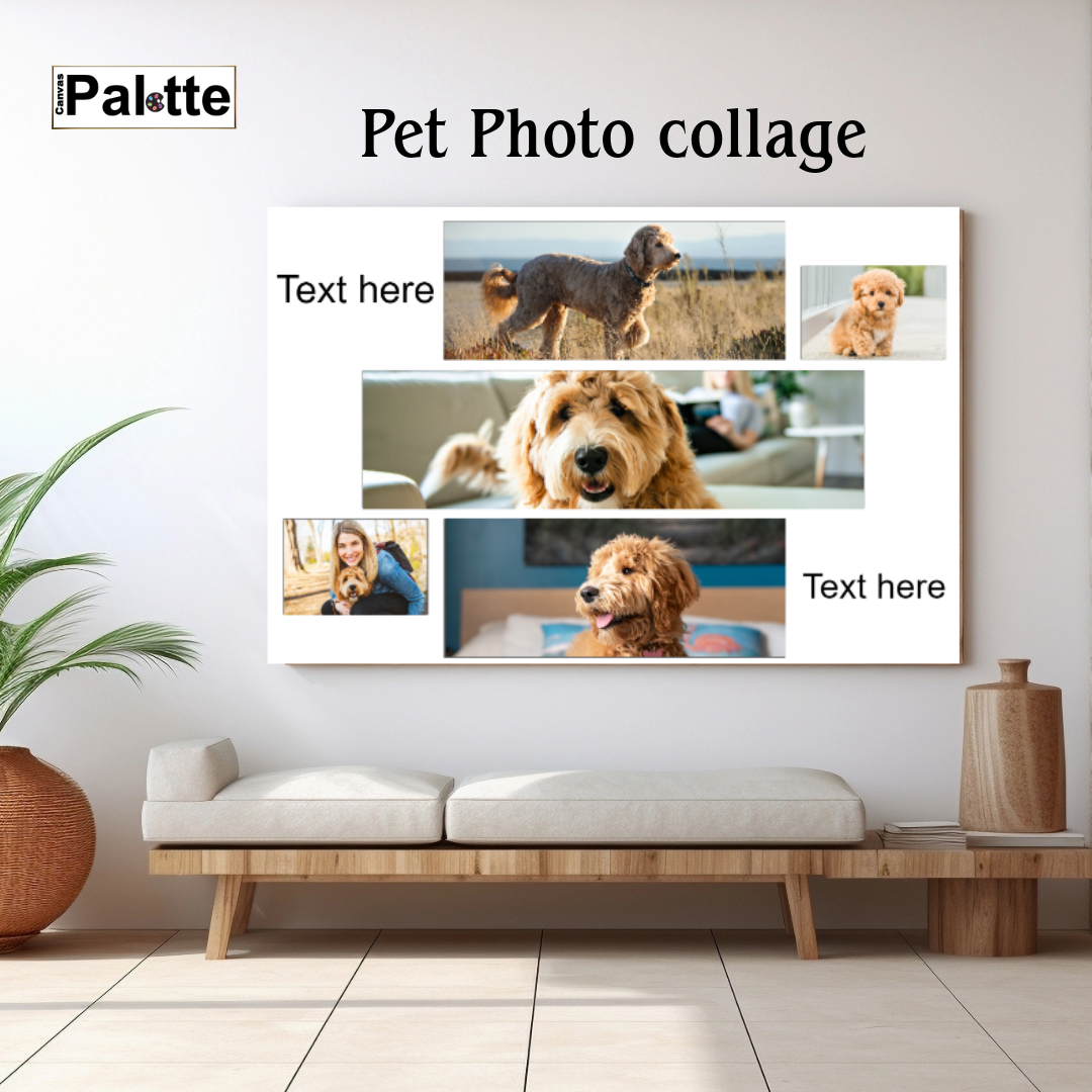 36″X24″ Collage Canvas Photo 5 blocks and text