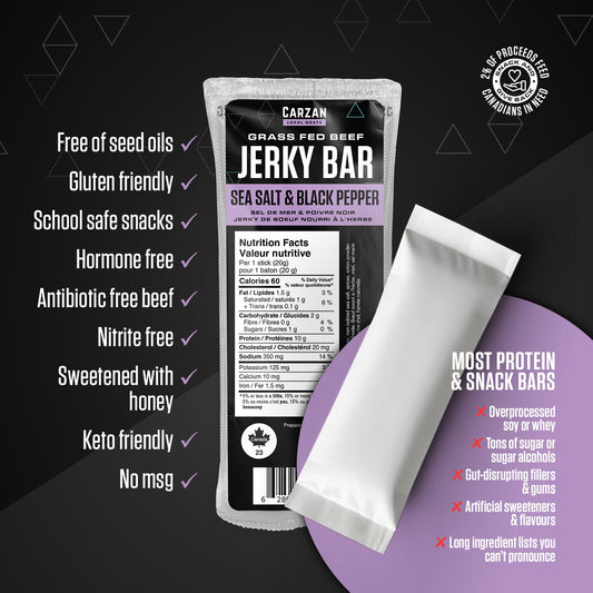 Sea Salt & Black Pepper Grass-Fed Beef Jerky Bars