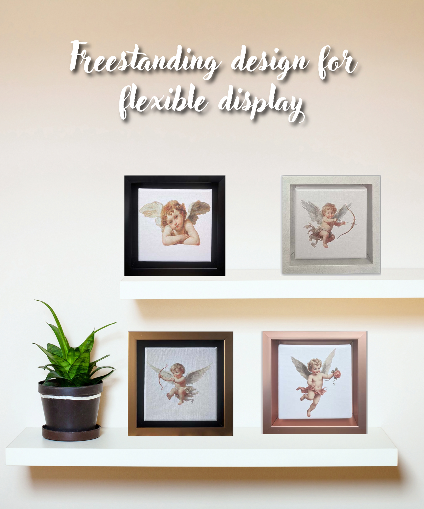 Set of 4 Framed Angels Wall Art