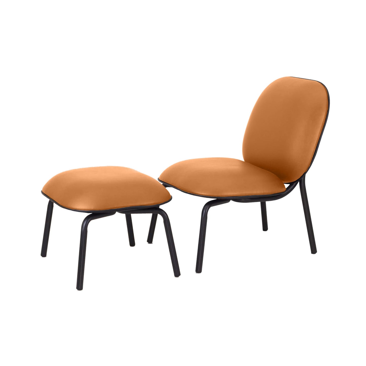 Tasca Lounge Chair & Ottoman<br> Eco Leather Fabric<br> Indoor Use