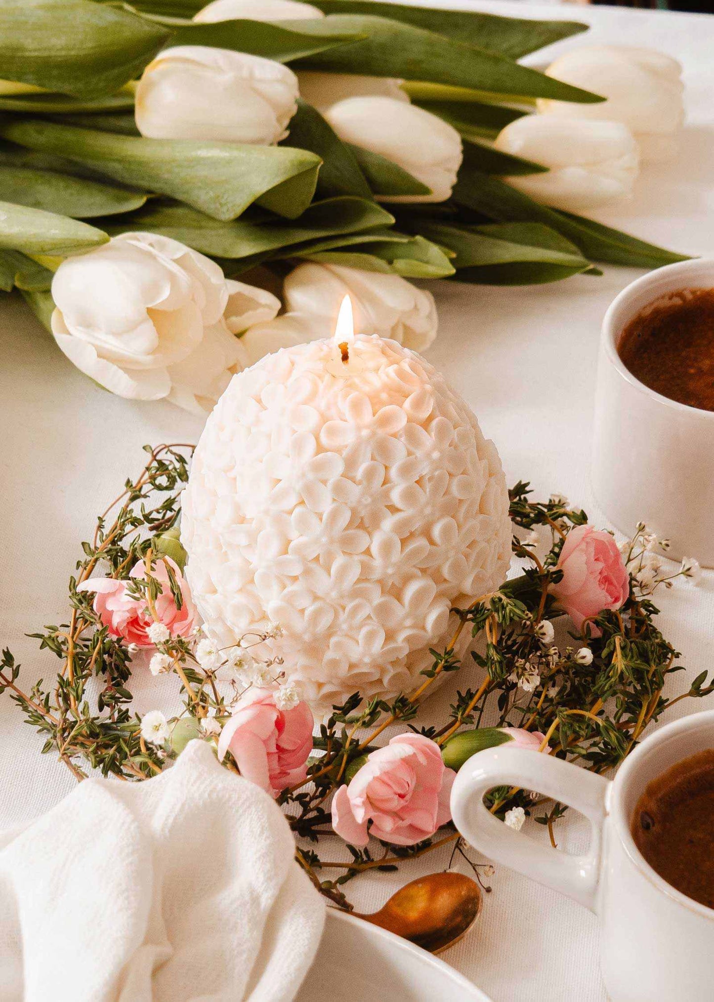 The Floral Egg – Decorative Soy Candle