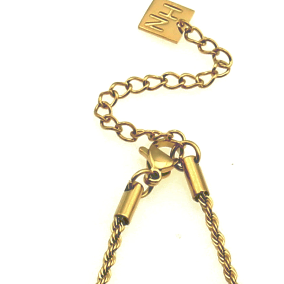 ULYANA: Rope Chain Gold Necklace - 28 Inches