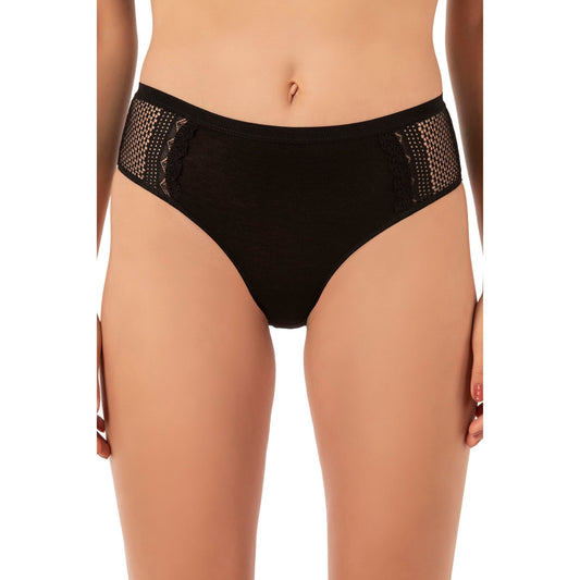 3-Pack Cotton Modal High-Leg Briefs with Lace Panels