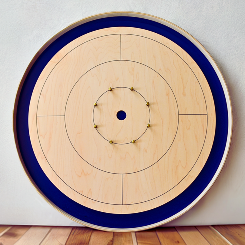The Royal Blue by Crokinole Canada - Tournament Board Game Set - Meets NCA Standards