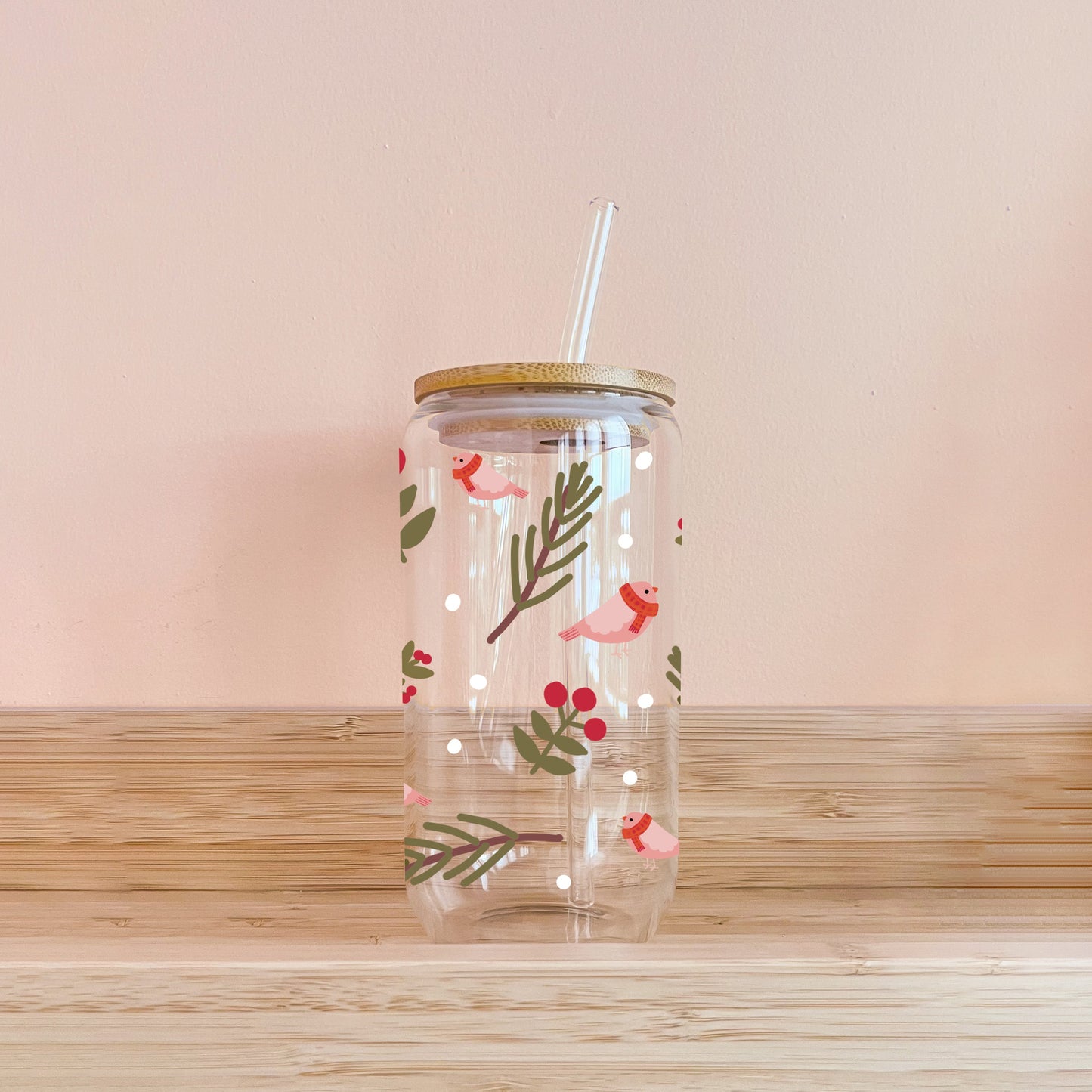 Verre boho - cardinals