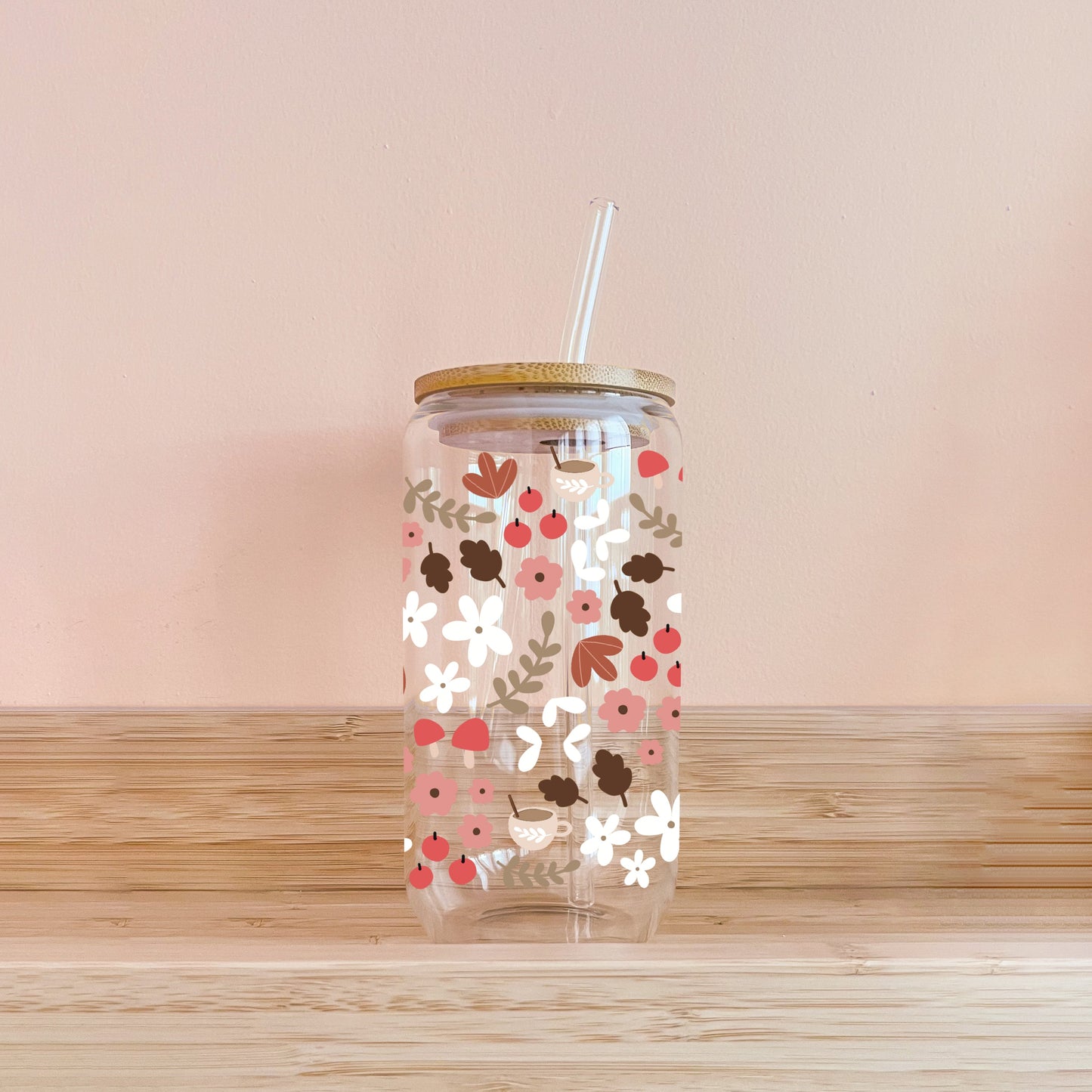 Verre boho - mosaïque d'automne