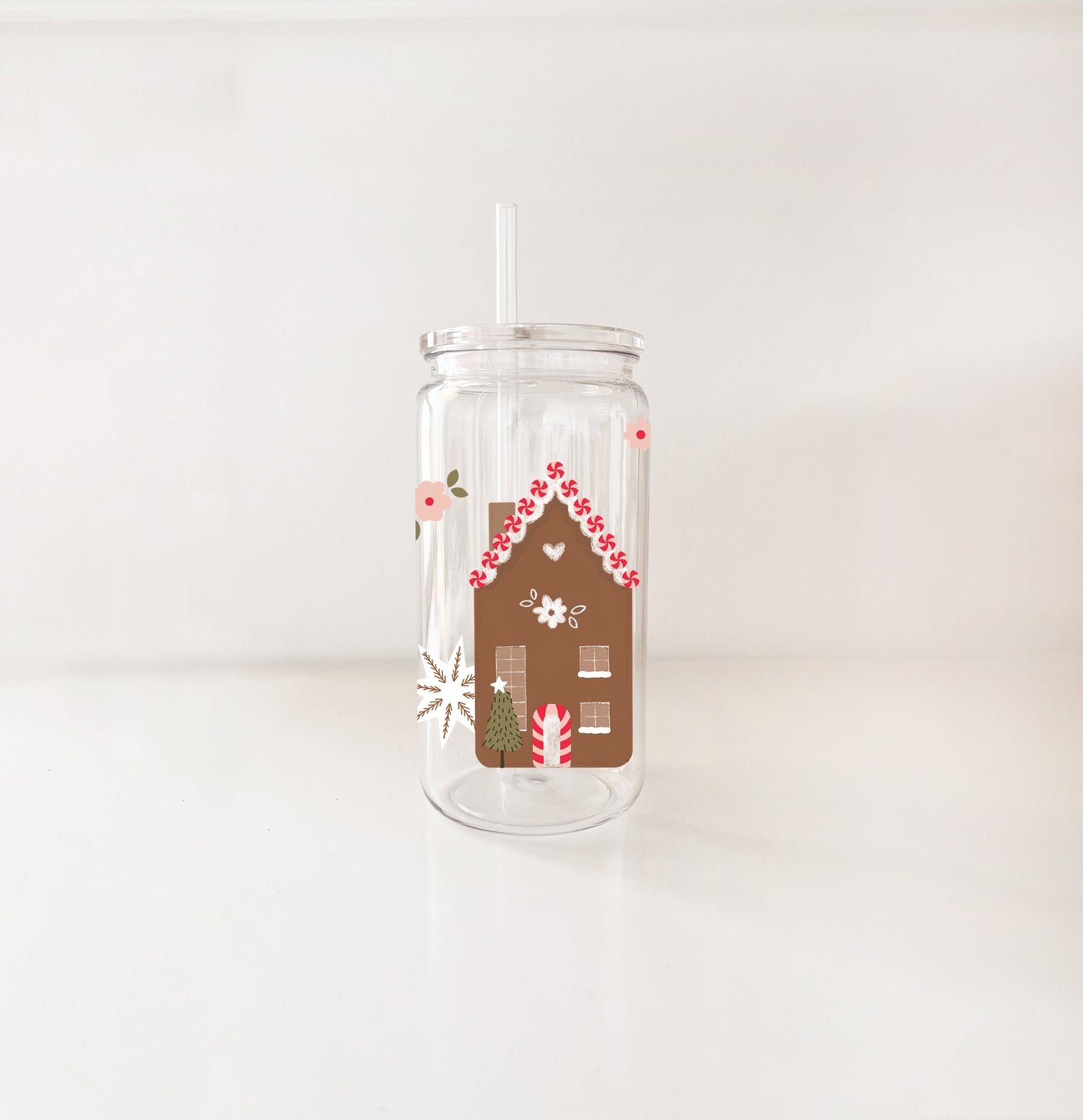 Verre en plastique 16oz - Maisons pain d'épices