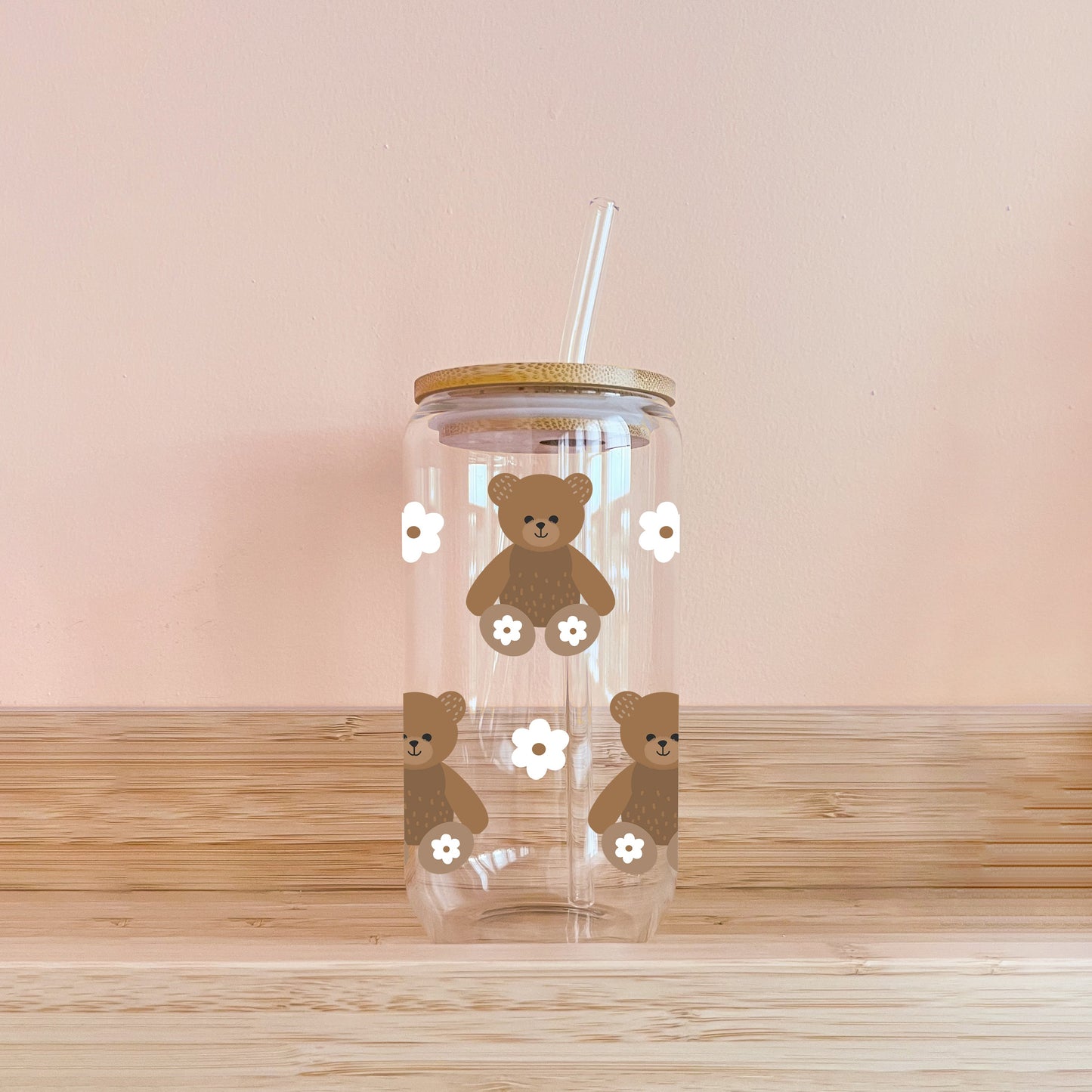 Verre boho - teddy bear