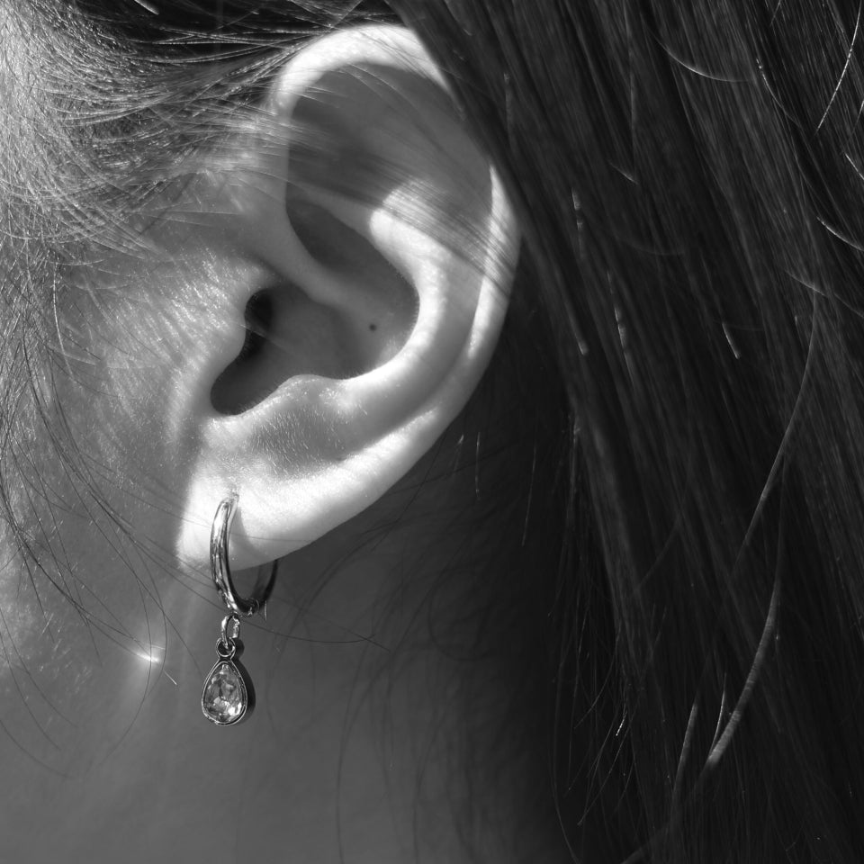 WINNIE Encased Emerald Crystal Earrings