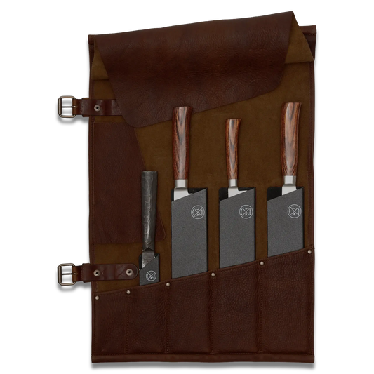 WITLOFT - Handmade leather Knife Role ( 5 Compartments)