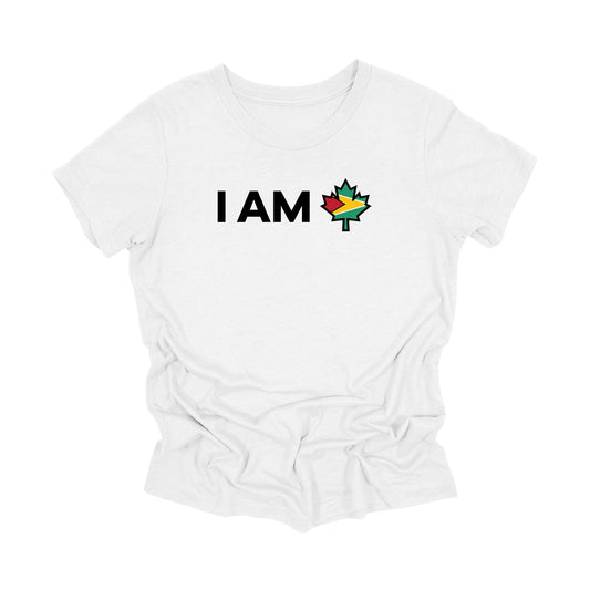 YOUTH - I Am Canada - Canadian Maple Leaf with Guyana Flag, YOUTH T-Shirt, Canadian Gift T-Shirt, Guyana Present, National Flag Tee Shirt - Inspired X
