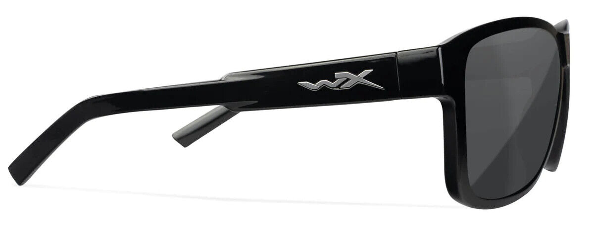 Wiley X WX TREK Sunglasses Matte Black Frame and CAPTIVATE Polarized Grey Lenses