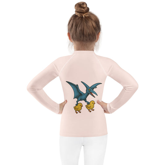 Chickasaurous Pteropoultry Kids Rash Guard