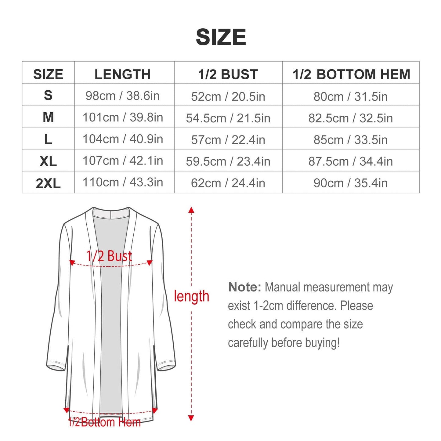 Neon Xmas Mid-Length Cardigan