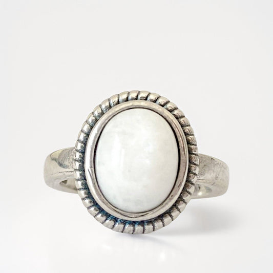 MOONSTONE | Bague en argent sterling 925 et pierre de lune