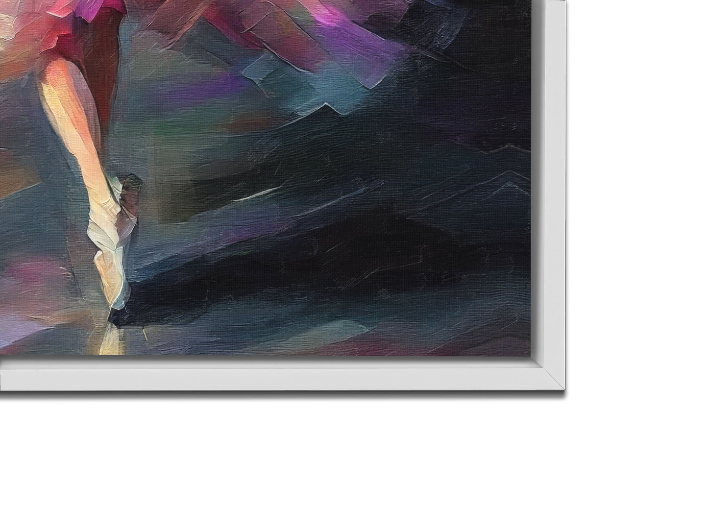 Canvas print Elegant Dancer Impasto- Fine Art - Wal Decor