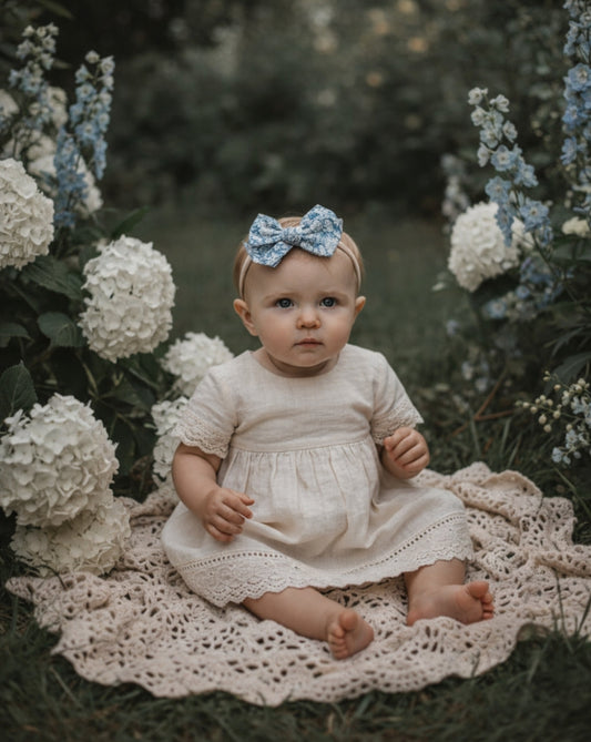 Blue Chinoiserie Oversize Bow