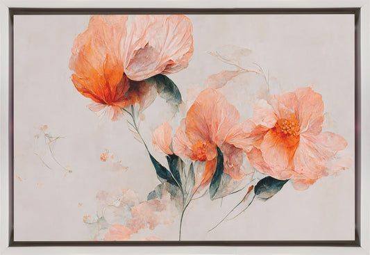 Wall art Filigree Coral Flowers