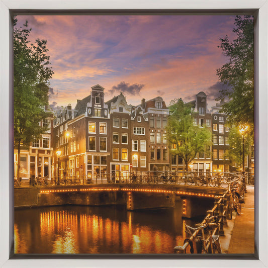 Wall art AMSTERDAM Idyllic impression from Singel