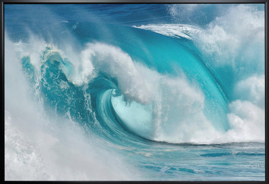 Wall art When the ocean turns into blue fire Canvas Print