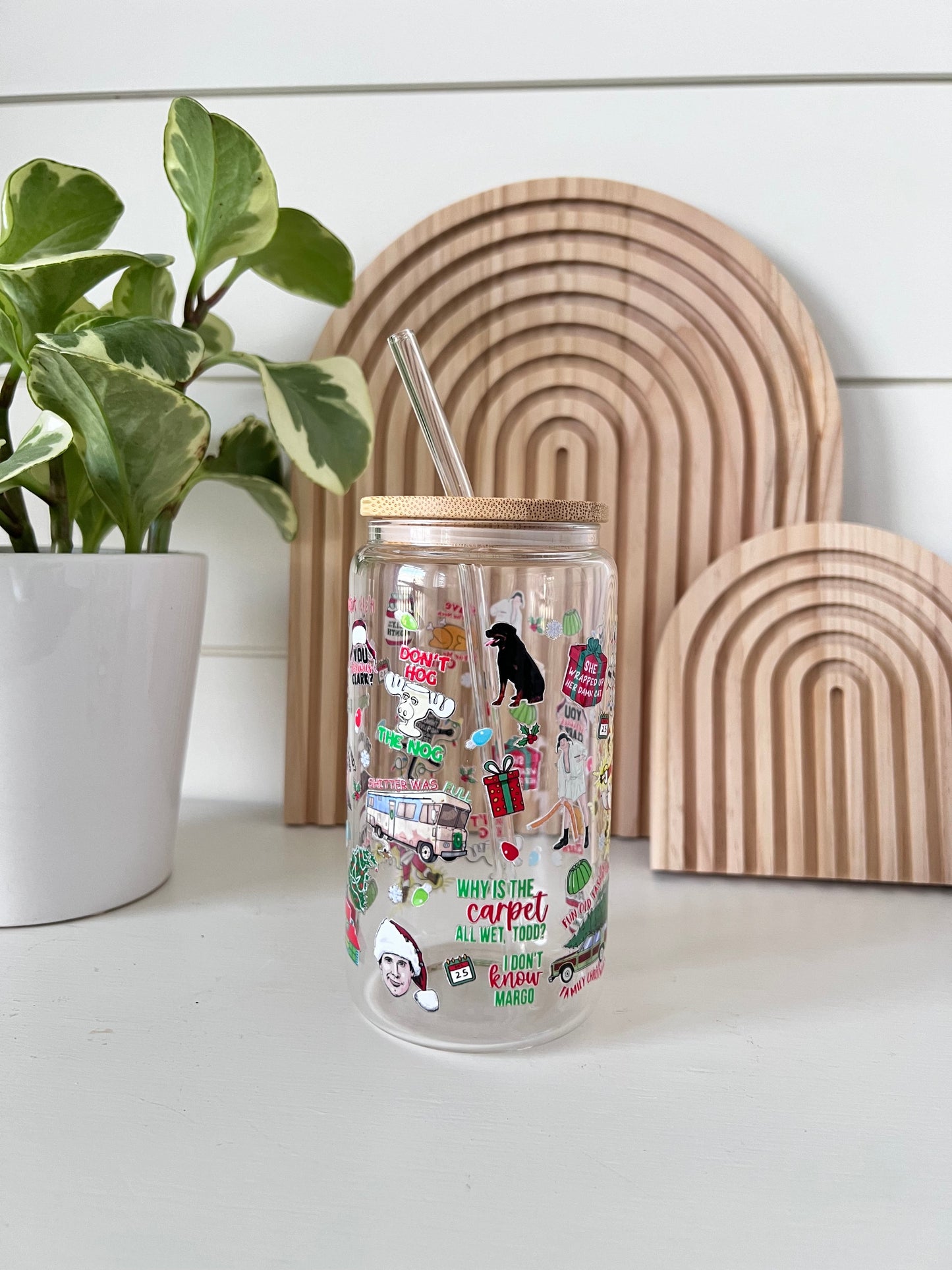 Christmas Vacation Glass Cup