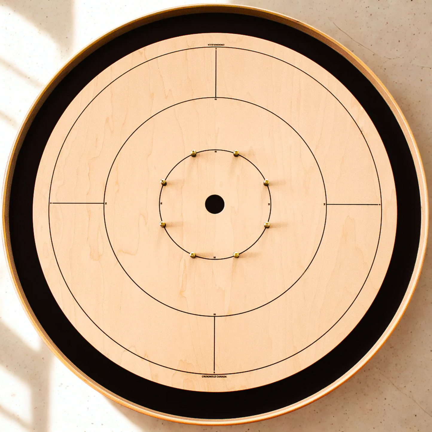 The Crokinole Canada Board (With Branding) - Tournament Board Game Set - Meets NCA Standards