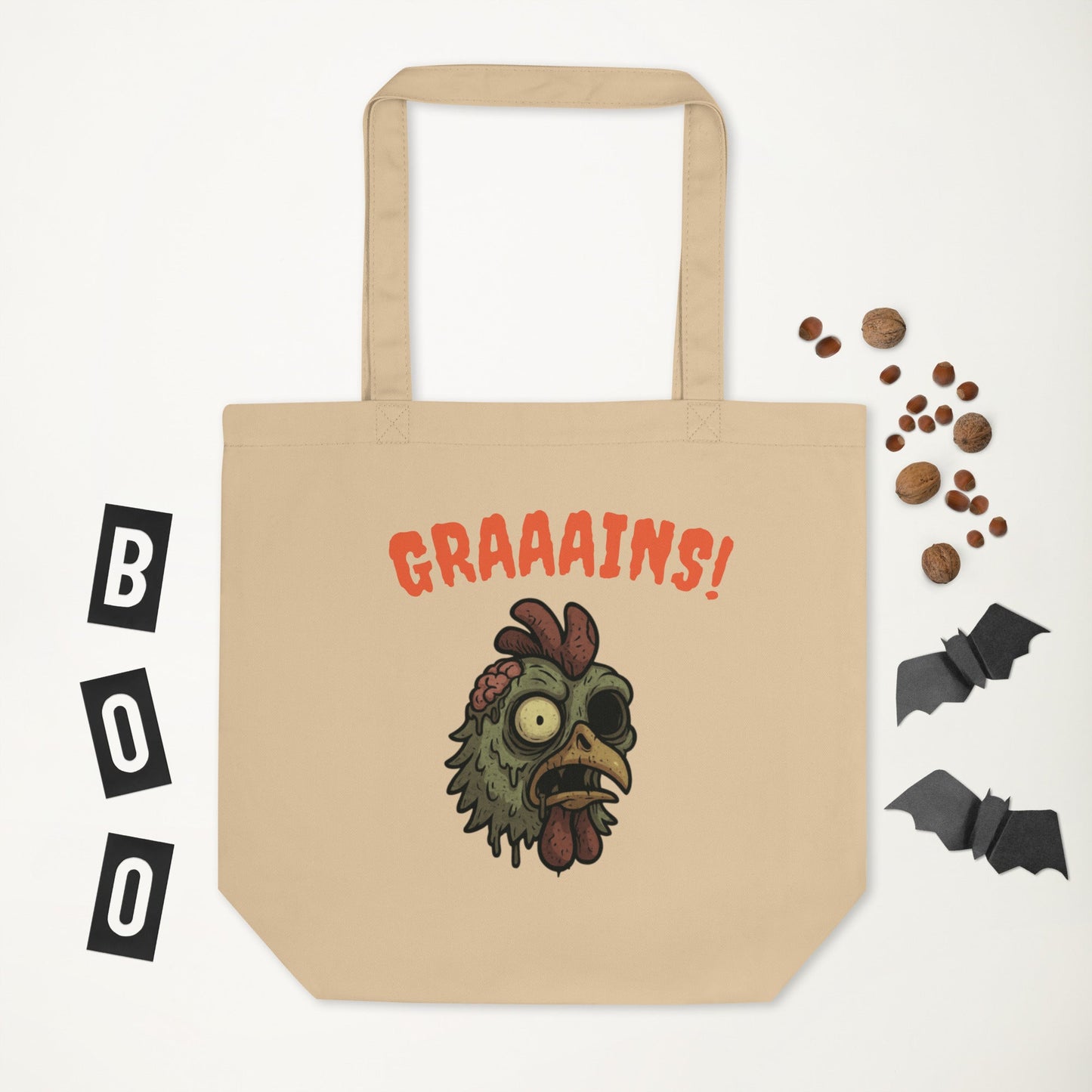 Halloween Zombie Chicken Eco Tote Bag