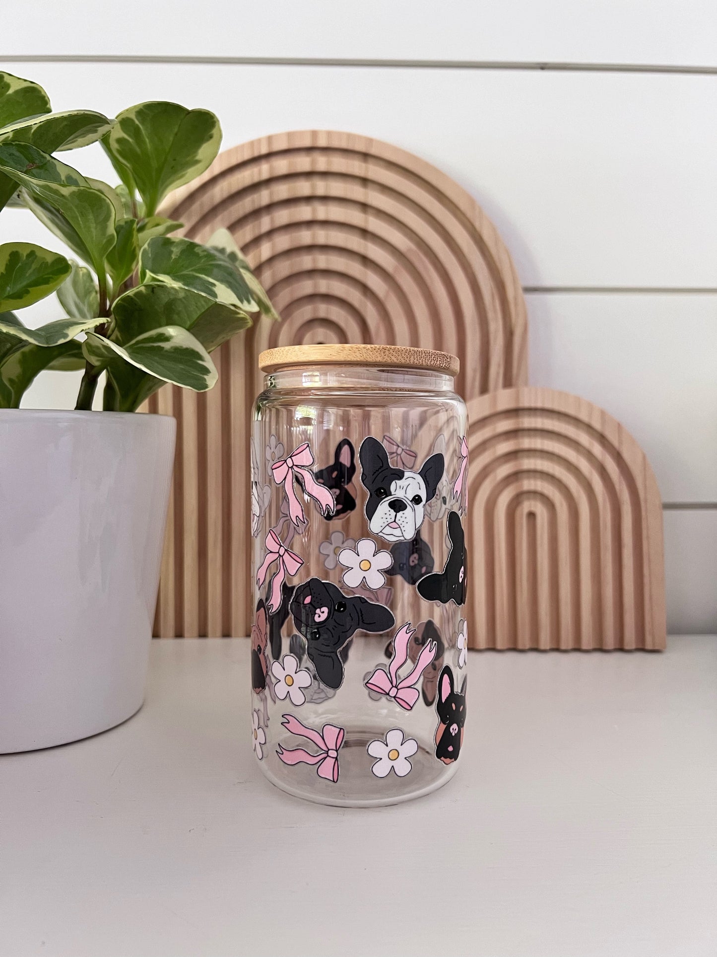 Frenchie Glass Cup