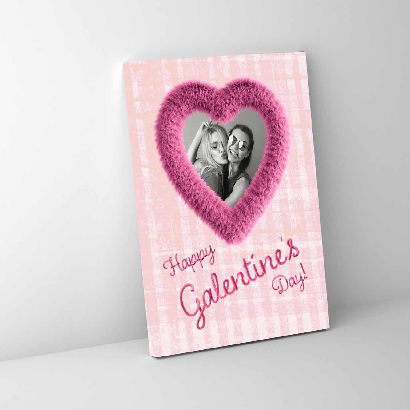 Galentines Day Collage Canvas Photo Love Heart 16" x 20" Custom Canvas Print