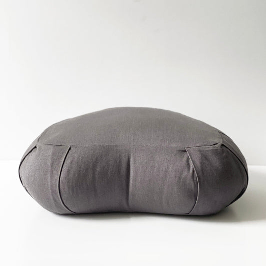 Crescent Natural Meditation Cushion | Shadow Grey