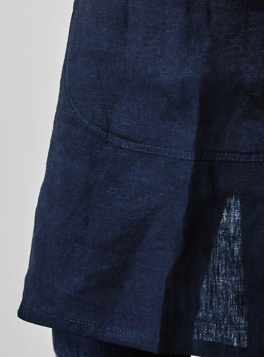 Half Linen Apron - Black