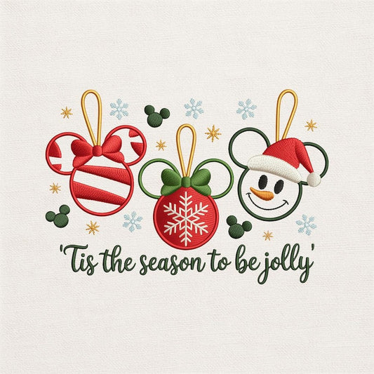 Embroidered Festive Christmas Crewneck – ‘Tis the Season to Be Jolly