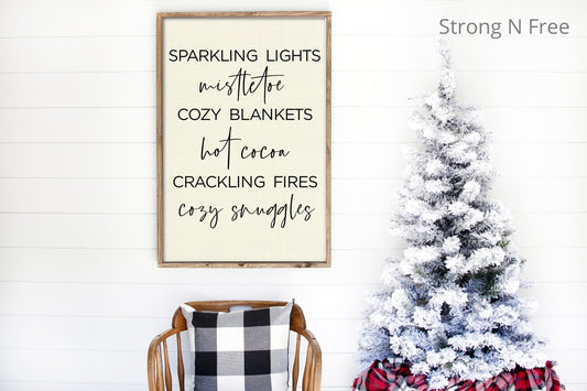 Rustic Wooden Christmas Sign | Framed Old Traditional Sign Handmade | farmhouse decor