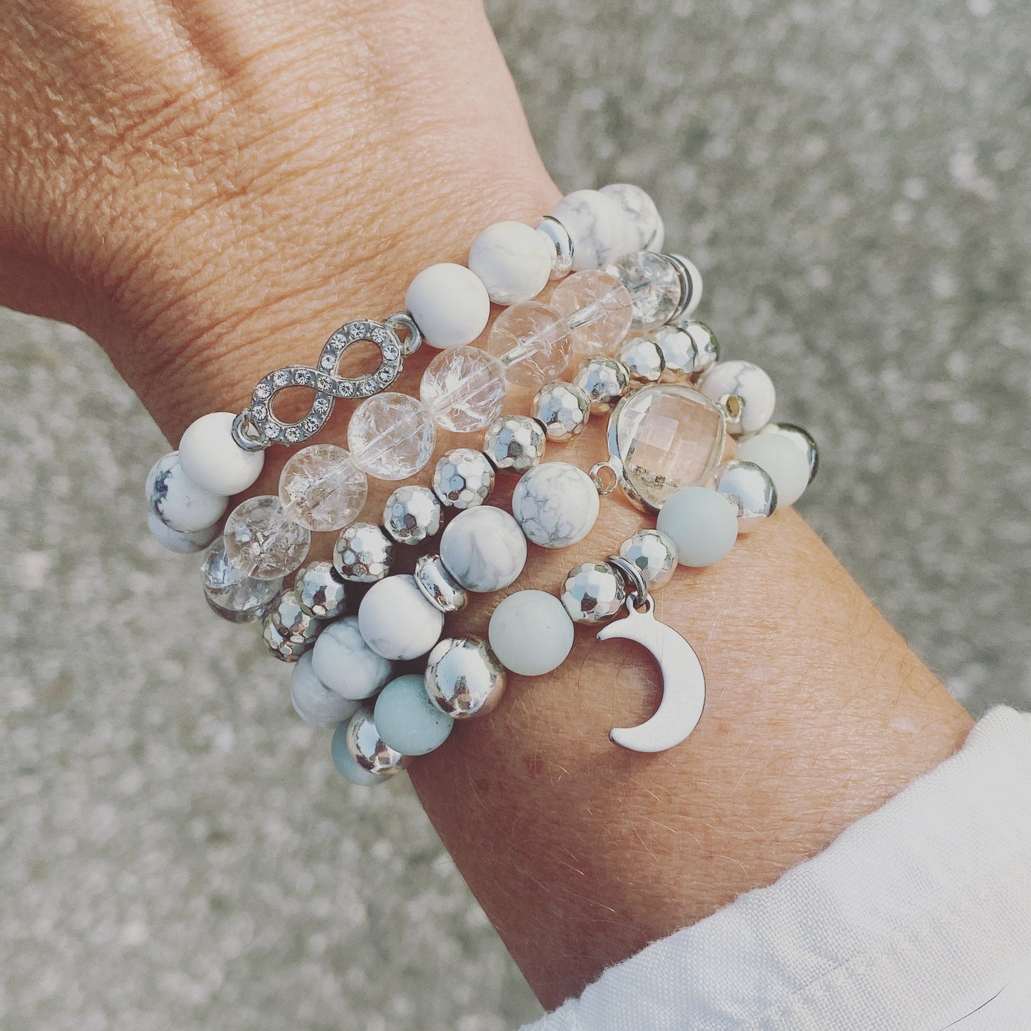 Amazonite Moon Bracelet