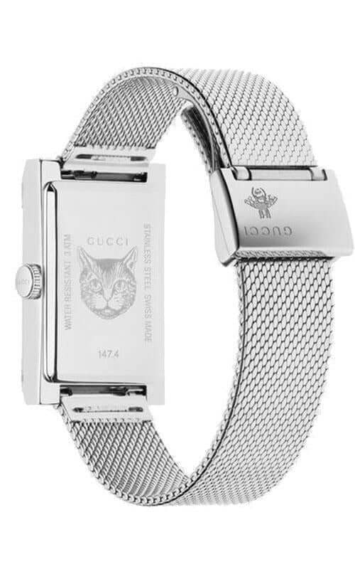 GUCCI G-Frame Steel Rectangular Watch YA147401
