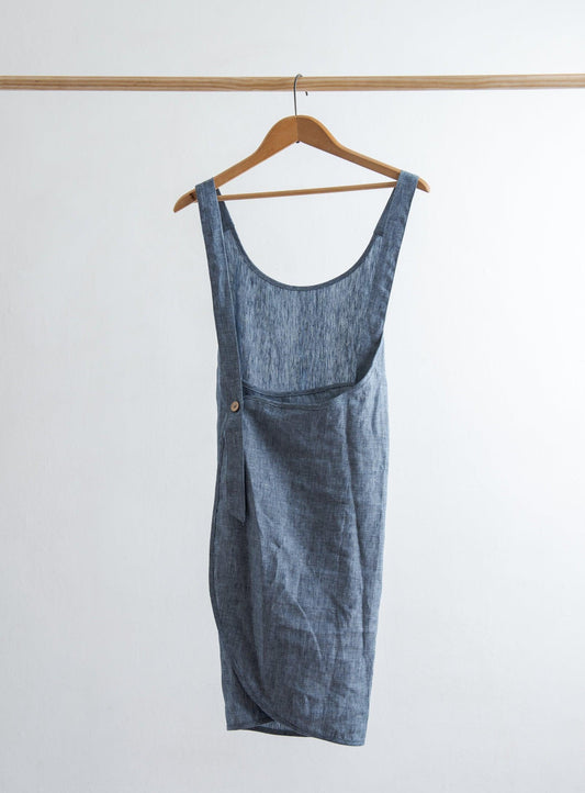 Linen Apron - Navy