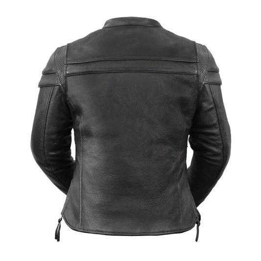 Women's Motorcycle Jacket. Vented Cowhide with Zip-Out Thermal Liner