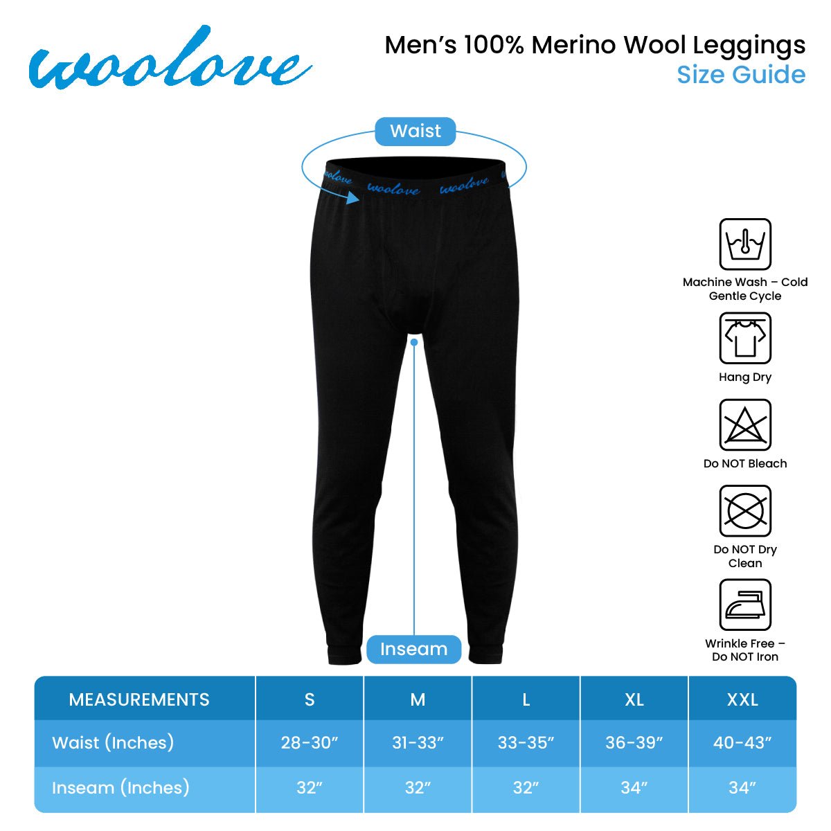 Men's Merino Wool Leggings ā Midweight